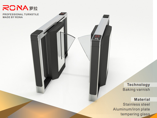 Купить 550 мм Tcp / Ip Swing Flap Barrier Security Gate Access Control для дверей метро online manufacture